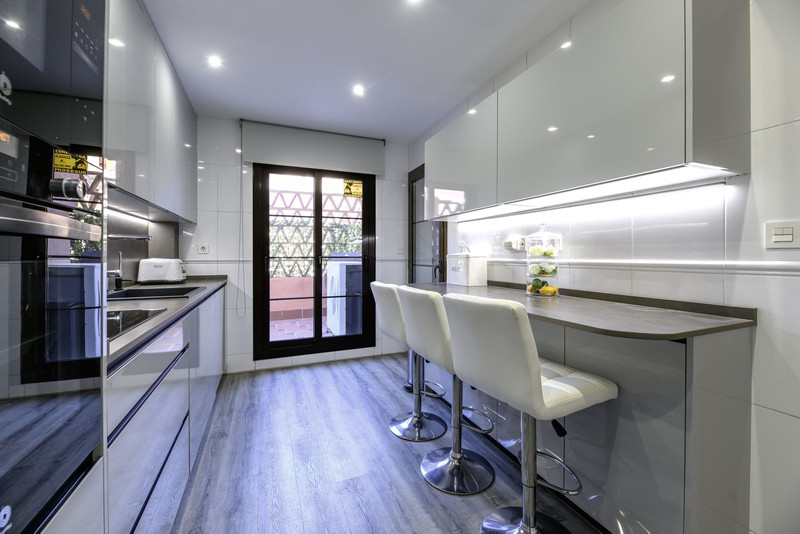 Renovated kitchen with breakfast bar