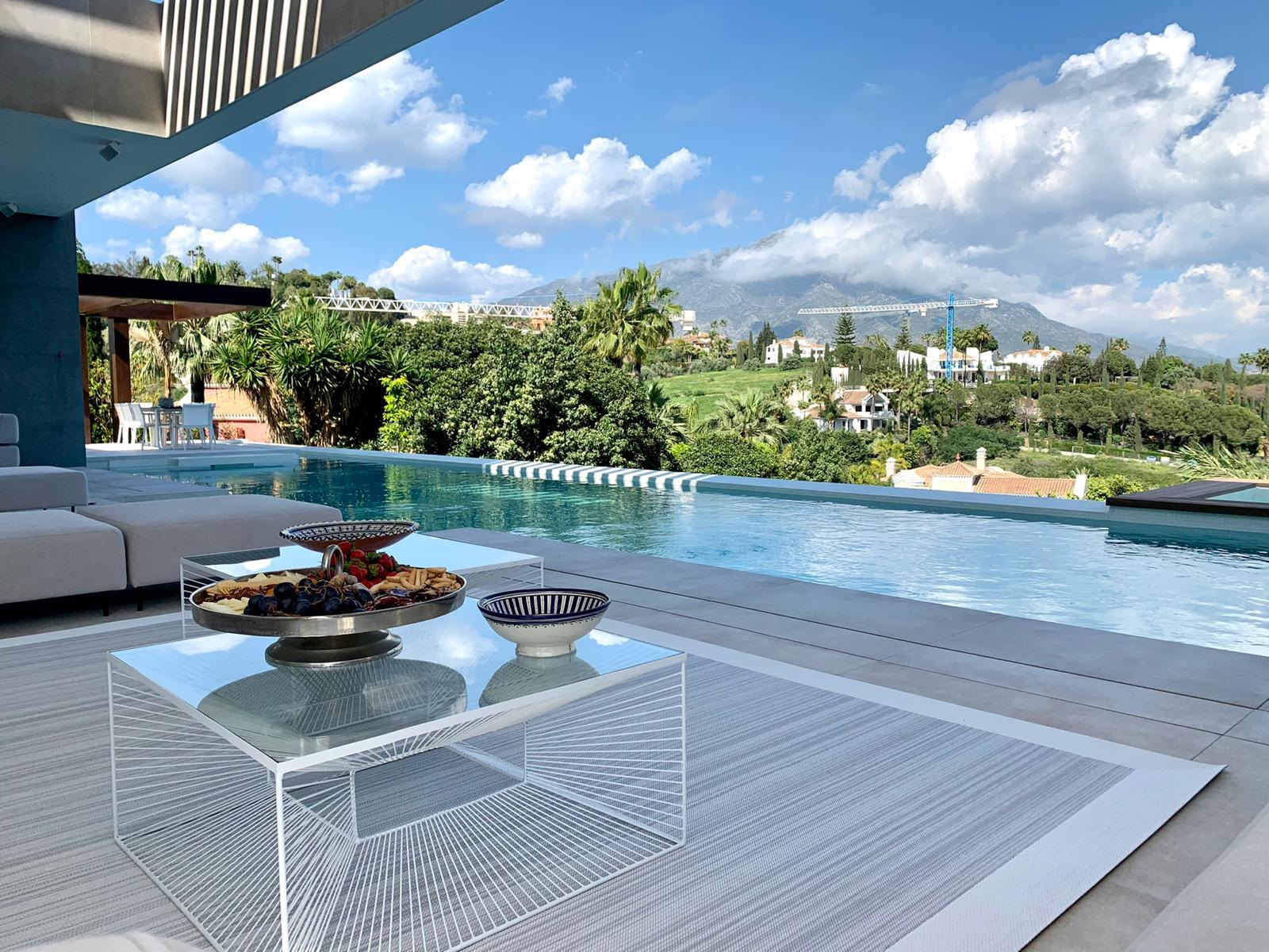 Infinity pool looking towards La Concha mountain